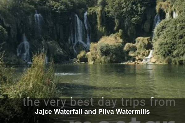 Jajce Waterfall and Pliva Watermills